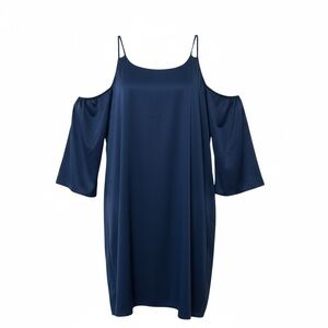 VENUS Deep Blue Cold Shoulder Dress 3x